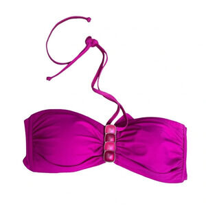 2bamboo pink strapless bikini halter top